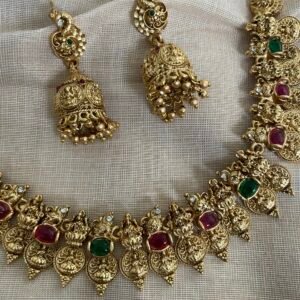 Necklace and Jhumkas