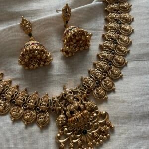Necklace and Jhumkas
