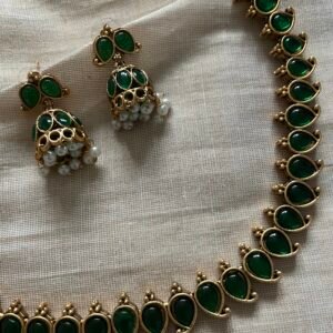 Necklace and Jhumkas