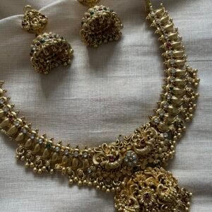 Necklace and Jhumkas