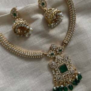 Necklace and Jhumkas