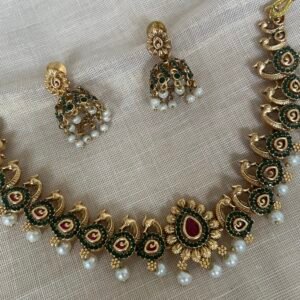 Necklace and Jhumkas