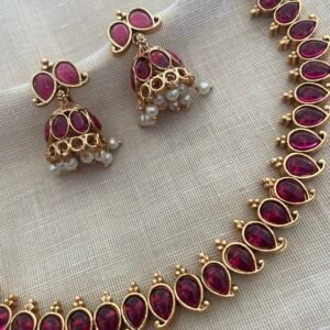 Necklace and Jhumkas