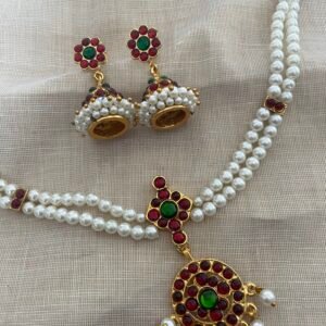 Necklace and Jhumkas