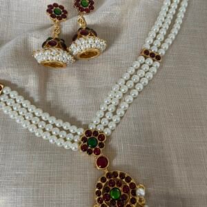 Necklace and Jhumkas