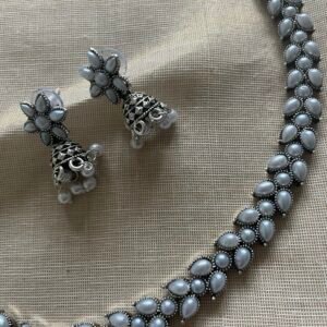 Necklace and Jhumkas