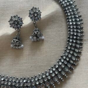Necklace and Jhumkas