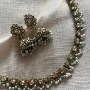 Necklace and Jhumkas