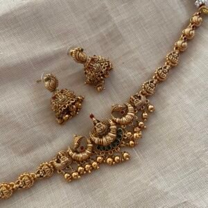 Choker and jhumkas